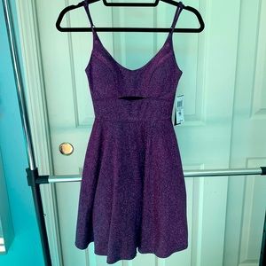 Purple sparkly homecoming dress